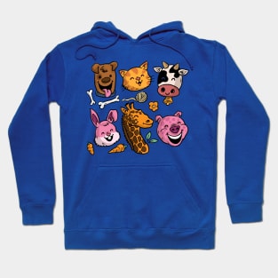 Funny Hand Drawn Animals Hoodie